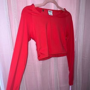 Gymshark Vibrant Coral Women's Cropped Long Sleeve